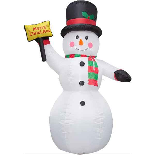 The Holiday Aisle® 8 Ft Christmas Inflatables Snowman Christmas